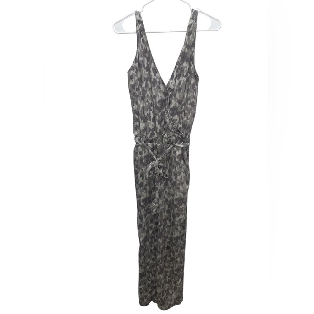 Cloth & Stone Gray Patterned Pants Jumpsuit Medium - Picture 2 of 4